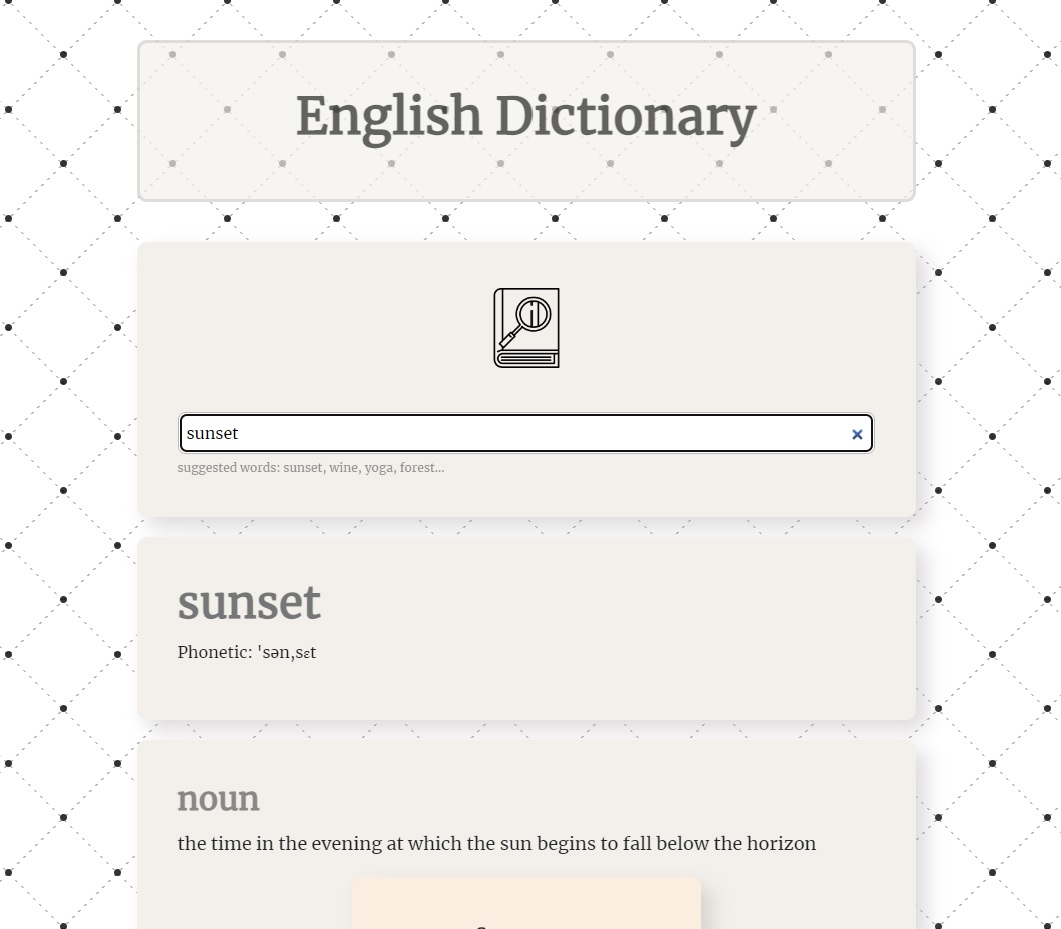 English Dictionary App Image